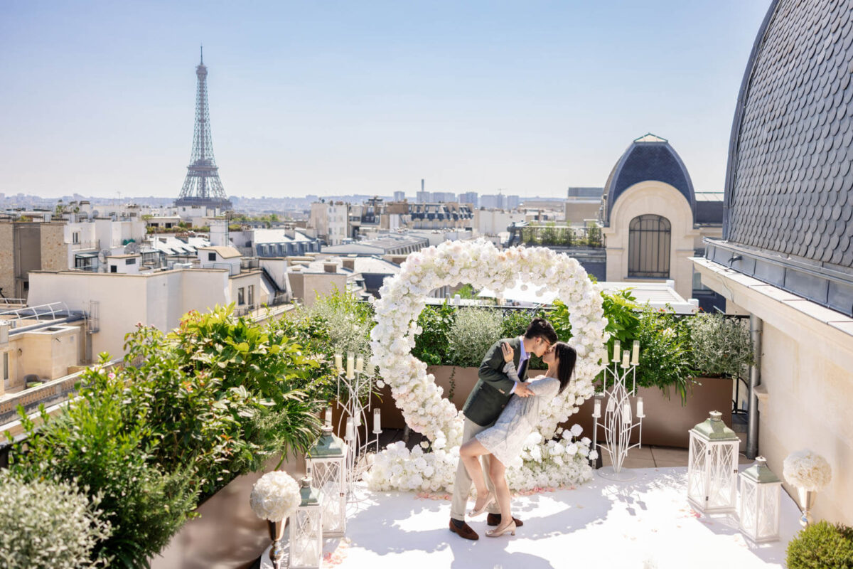 White Big Love Heart Proposal